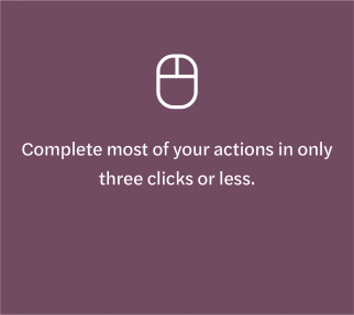 Complete most of your actions in only three clicks or less _ Signals
