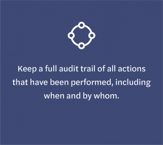 Keep a full audit trail of all actions _ Signals